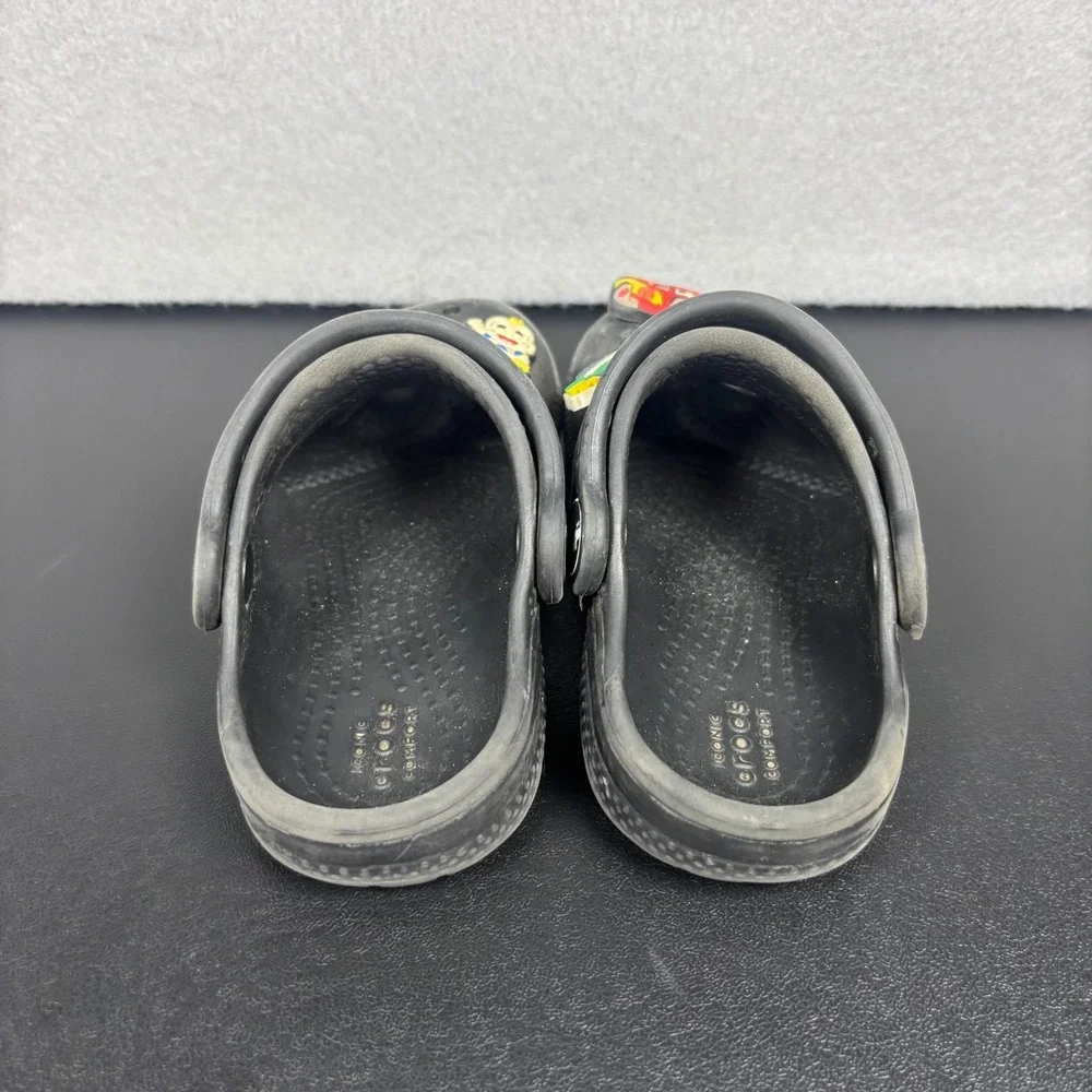 Crocs Classic Clogs Kids Size C6 Black Slip On Water Shoes Toddler Baby Charms